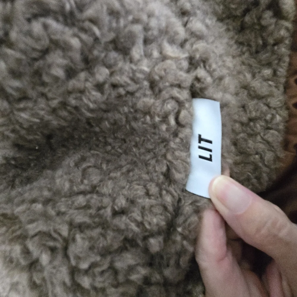 Lit Cozy Teddy Hooded Brown Jacket Size L - Picture 3 of 11